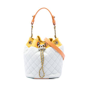 Pre-Loved Chanel Paris Cuba CC Quilted Lambskin Chain Bucket Bag